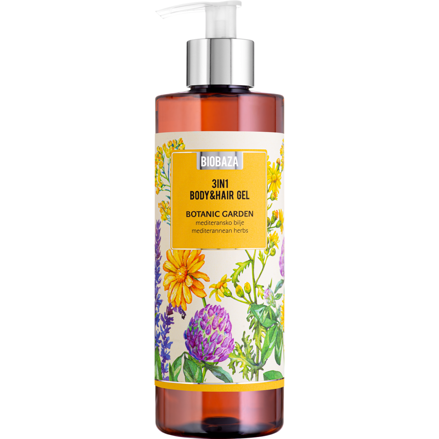 BIOBAZA gel za tuširanje 3u1 botanic garden 400ml