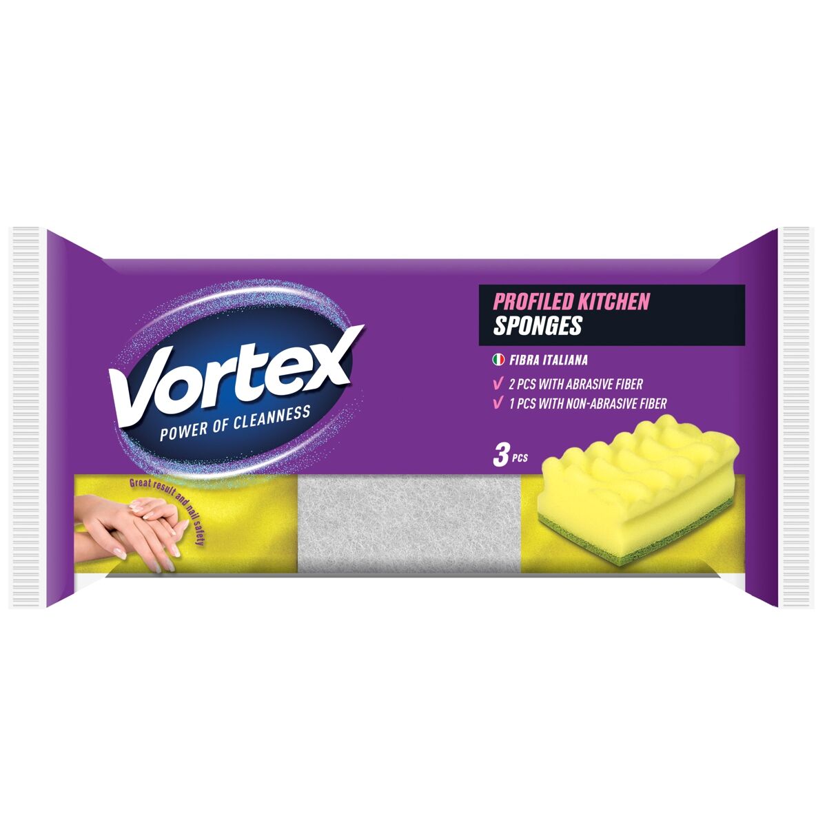 VORTEX profilisani kuhinjski sunđer 3/1