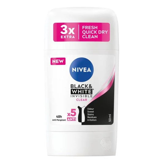 NIVEA Black & White Clear stik za žene 50ml