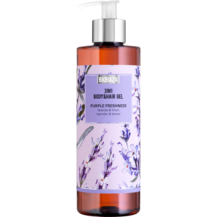 BIOBAZA gel za tuširanje 3u1 lavanda limun 400ml