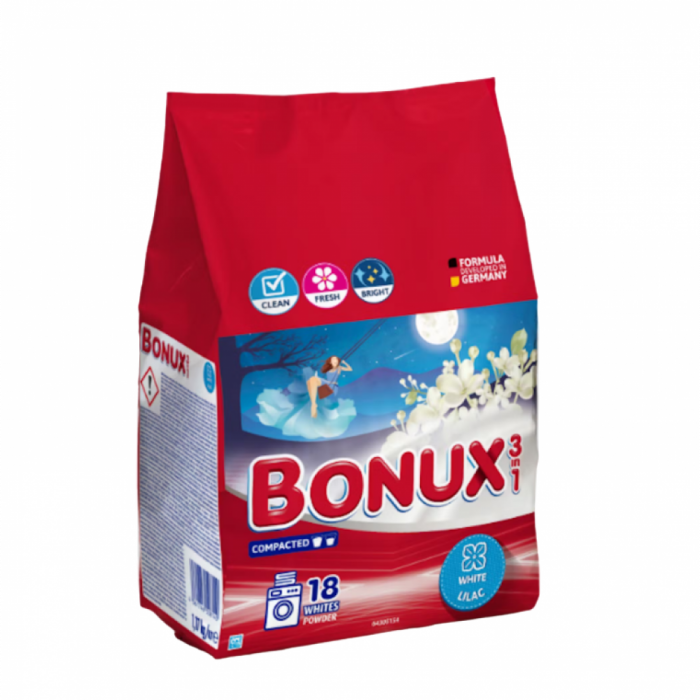 BONUX Beli jorgovan prašak za veš 1,17kg