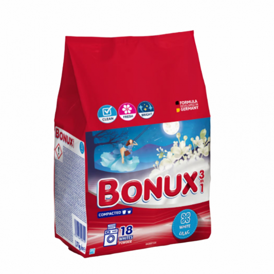 BONUX Beli jorgovan prašak za veš 1,17kg