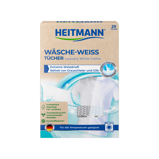 HEITMANN aktivne maramice za blistavo beli veš 20/1