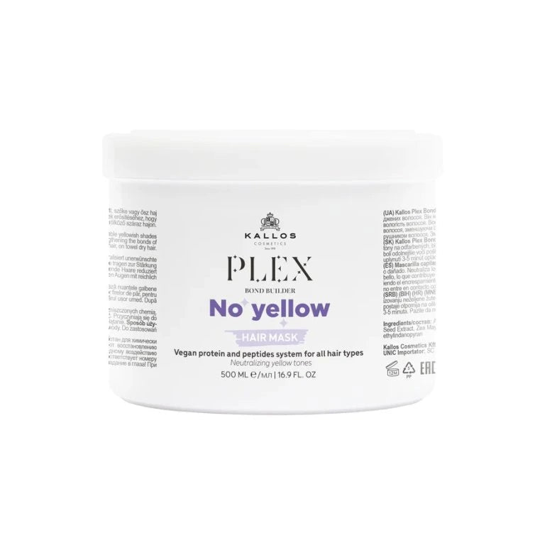 KALLOS Plex No Yellow maska za kosu 500ml
