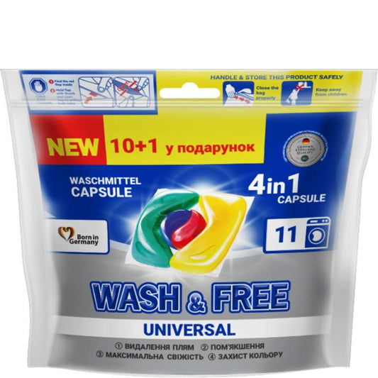 WASH&FREE Universal kapsule za pranje veša