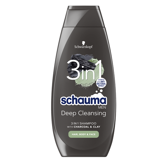 SCHAUMA Deep Cleansing For Men 3u1 šampon 400ml